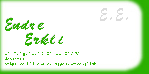 endre erkli business card